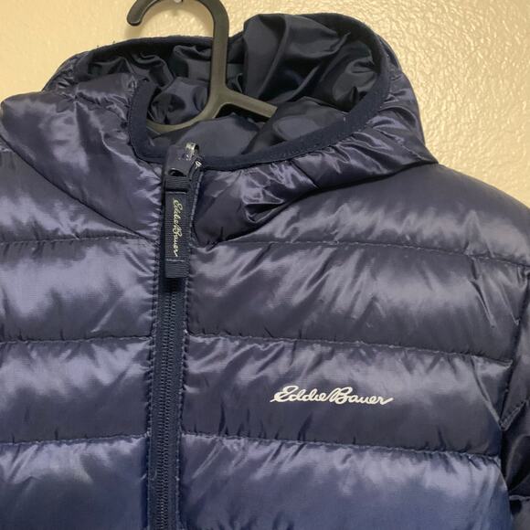 Eddie Bauer Reversable Puffer Jacket Blue Boys Size M (10/12) - Picture 4 of 6